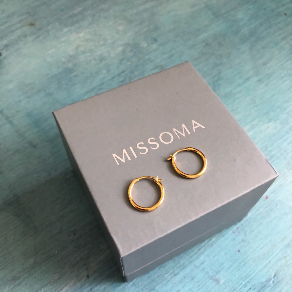 Authentic Missoma 18ct Gold Vermil Hinged Hoops